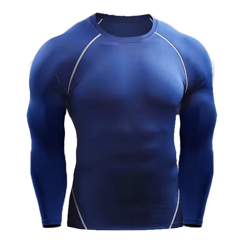 Compression Long Sleeve T Shirt Men Elastic Training T-Shirt Gym Fitness Workout Tights Sport Jersey Athletic Running Shirt Men