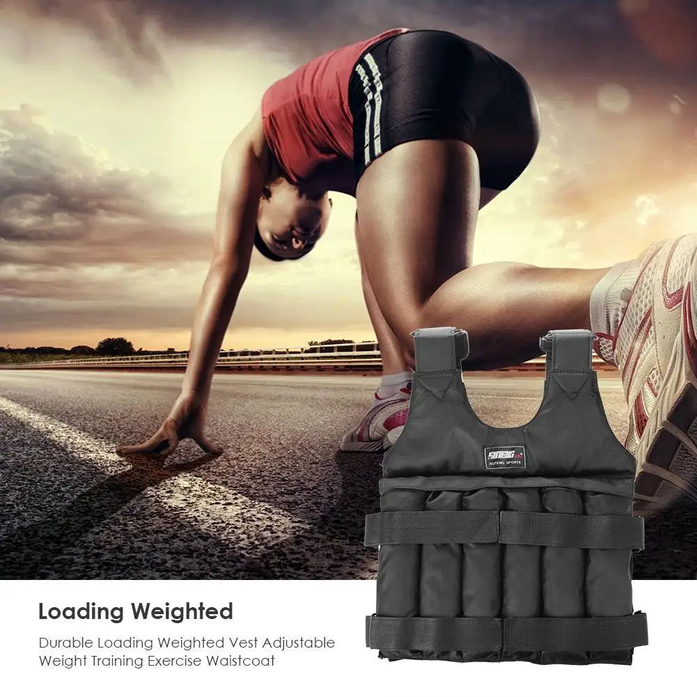 50KG Loading Weight Vest for Boxing Weight Training 15Kg 20Kg Durable Adjustable Weight Training Exercise Waistcoat